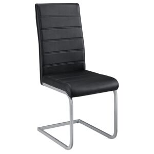 Juskys Konzolová židle  Vegas sada 2 kusů, syntetická kůže, v černé barvě